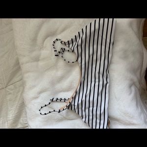 Black and White stripe bikini